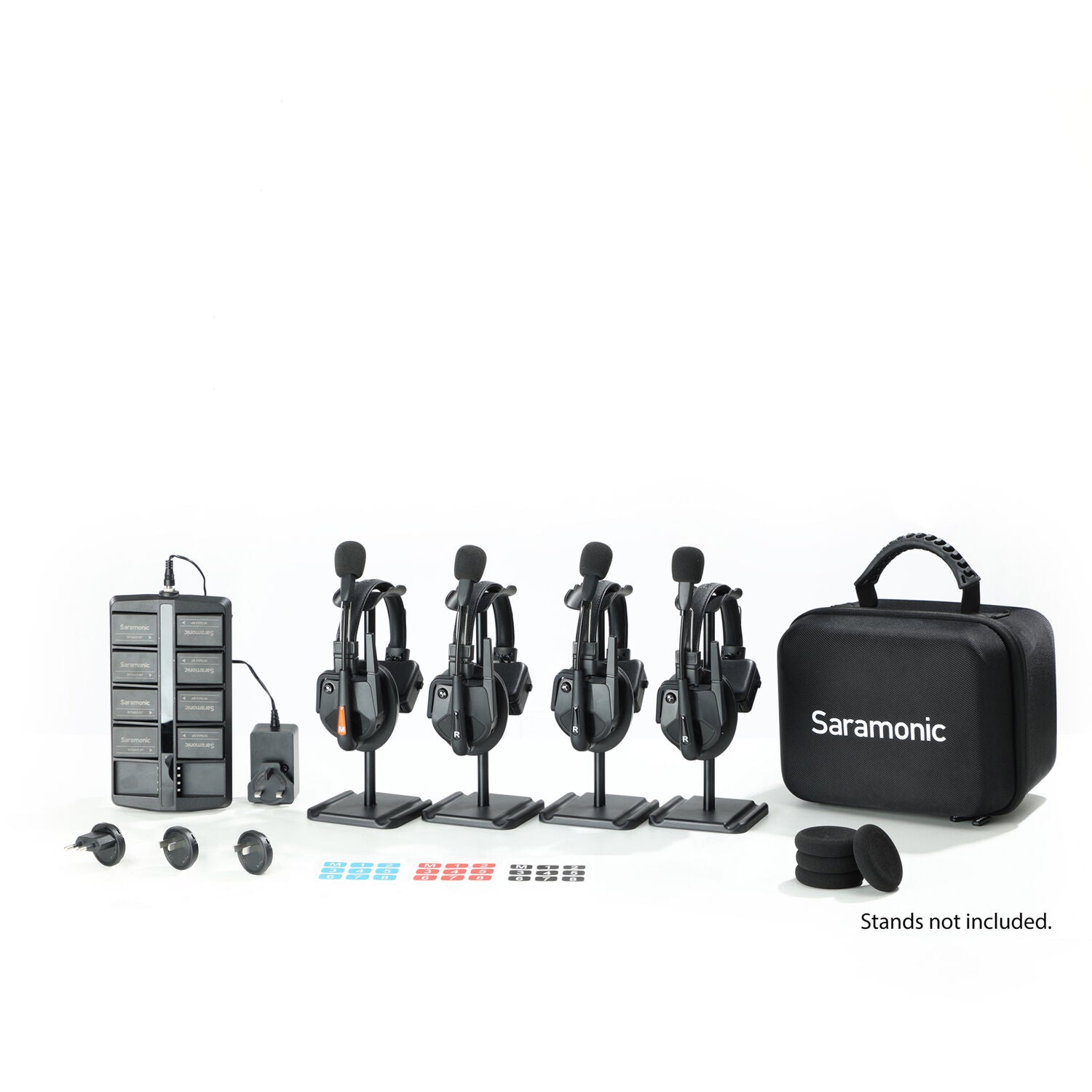 Интерком с 4 единични (1 мастър) слушалки Saramonic WiTalk9 WT4S Full-Duplex 1.9GHz DECT