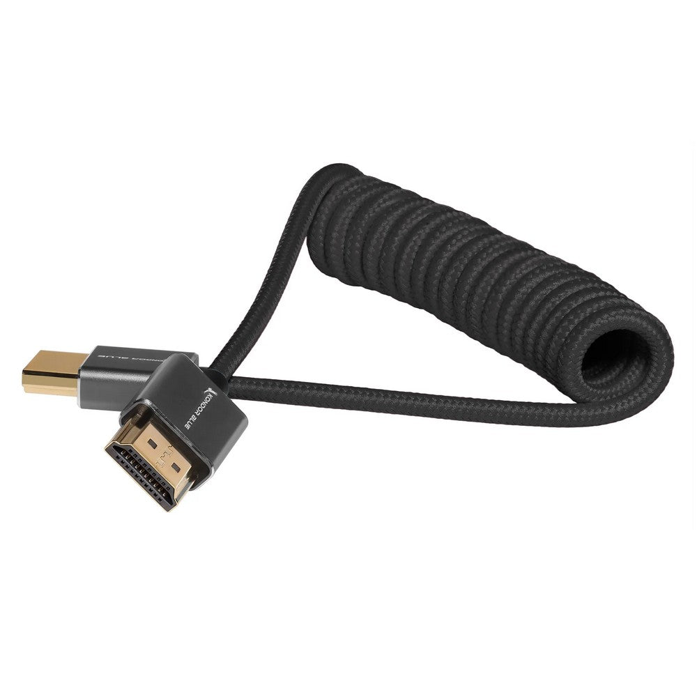 Kondor Blue Full HDMI кабел за монитори за камера (12-24инча, навит) (черен)