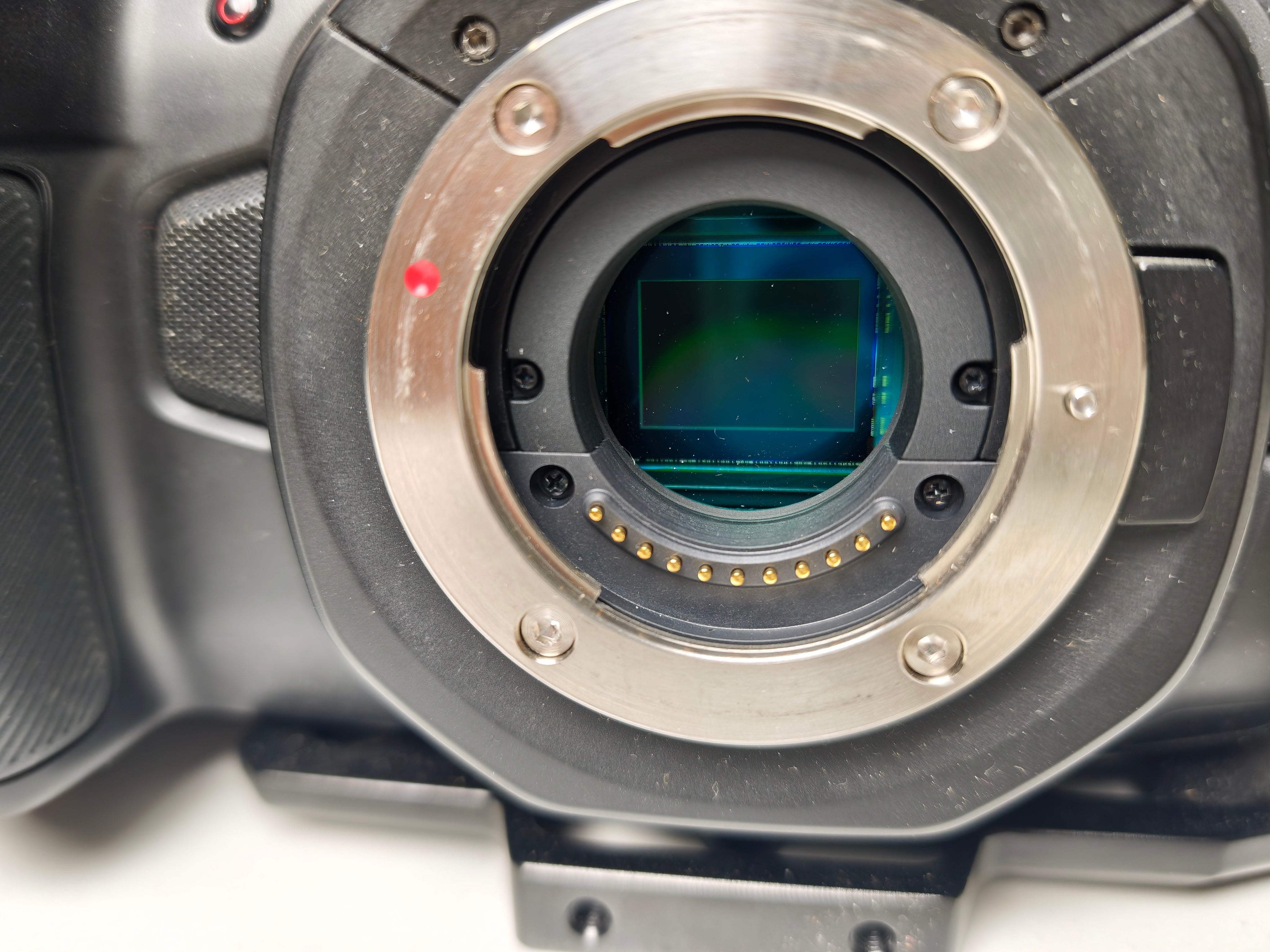 Second hand Blackmagic Pocket Cinema Camera 4K + Lumix G Vario Lens, 12-60mm f3.5-5.6 ASPH. MFT POWER O.I.S. + cage