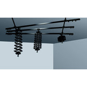 Rail system, 3 cross, 2 longitudinal, 3 pantographs