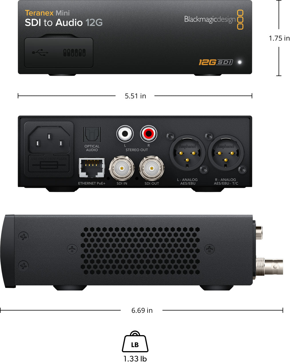 Blackmagic Design Teranex Mini SDI to Audio 12G Converter