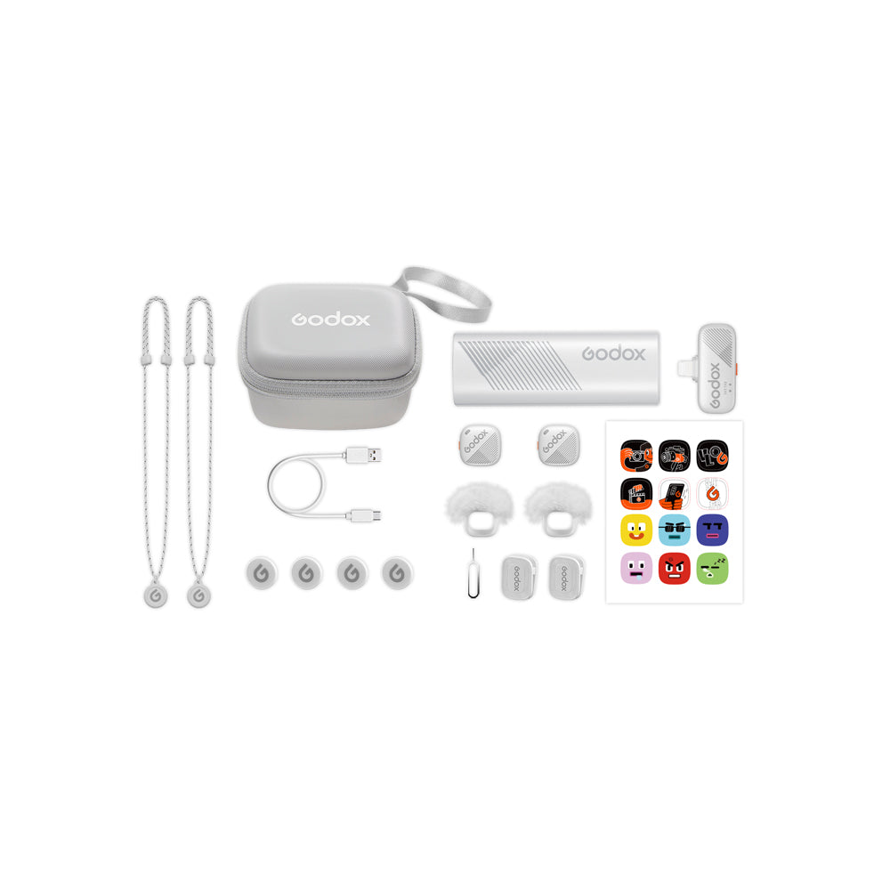 Godox Cube-SL Kit2 2.4GHz безжична микрофонна система (White)