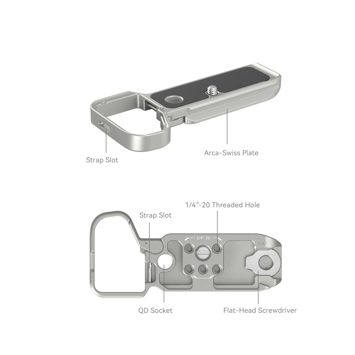SmallRig Пластина за долен монтаж за Sony Alpha 7C II / Alpha 7CR (сребриста) 4439