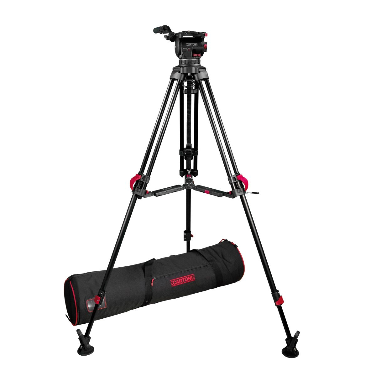 Cartoni FOCUS 10 2-St  Red Lock ALU  System MS 100mm