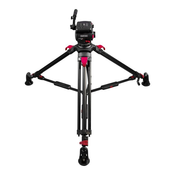 Cartoni FOCUS 12 2-St  Red Lock ALU  System MS 100mm