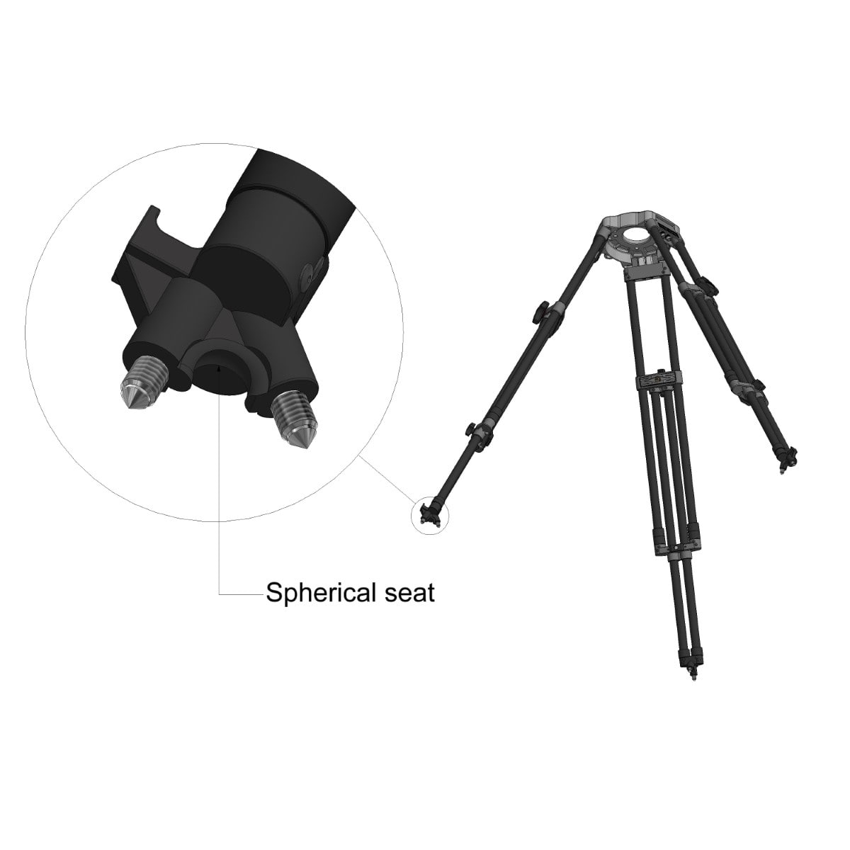 Видеостатив комплект Cartoni T724/M flat base Studio Tripod