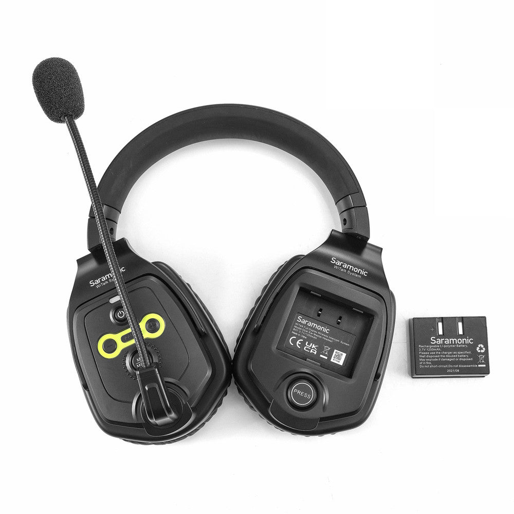WiTalk-WT5D 5-Person Full-Duplex 1.9GHz Wireless Dual-Ear Headset Intercom System with Hard Case