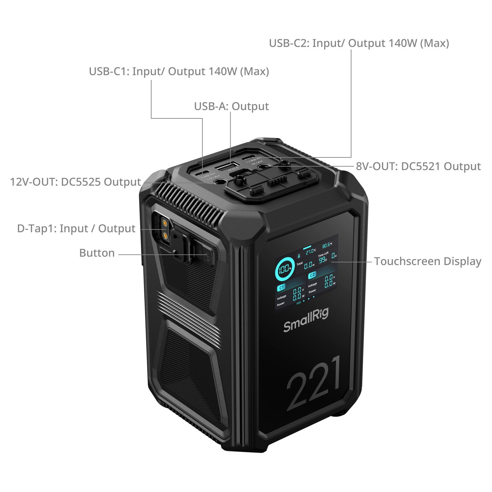 SmallRig X-Touch интелигентна V-Mount батерия X221 4985