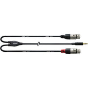 Кабел CORDIAL CFY 3 WFF 3.5мм жак към XLR (женски) 2бр. - Y адаптер - 3метра