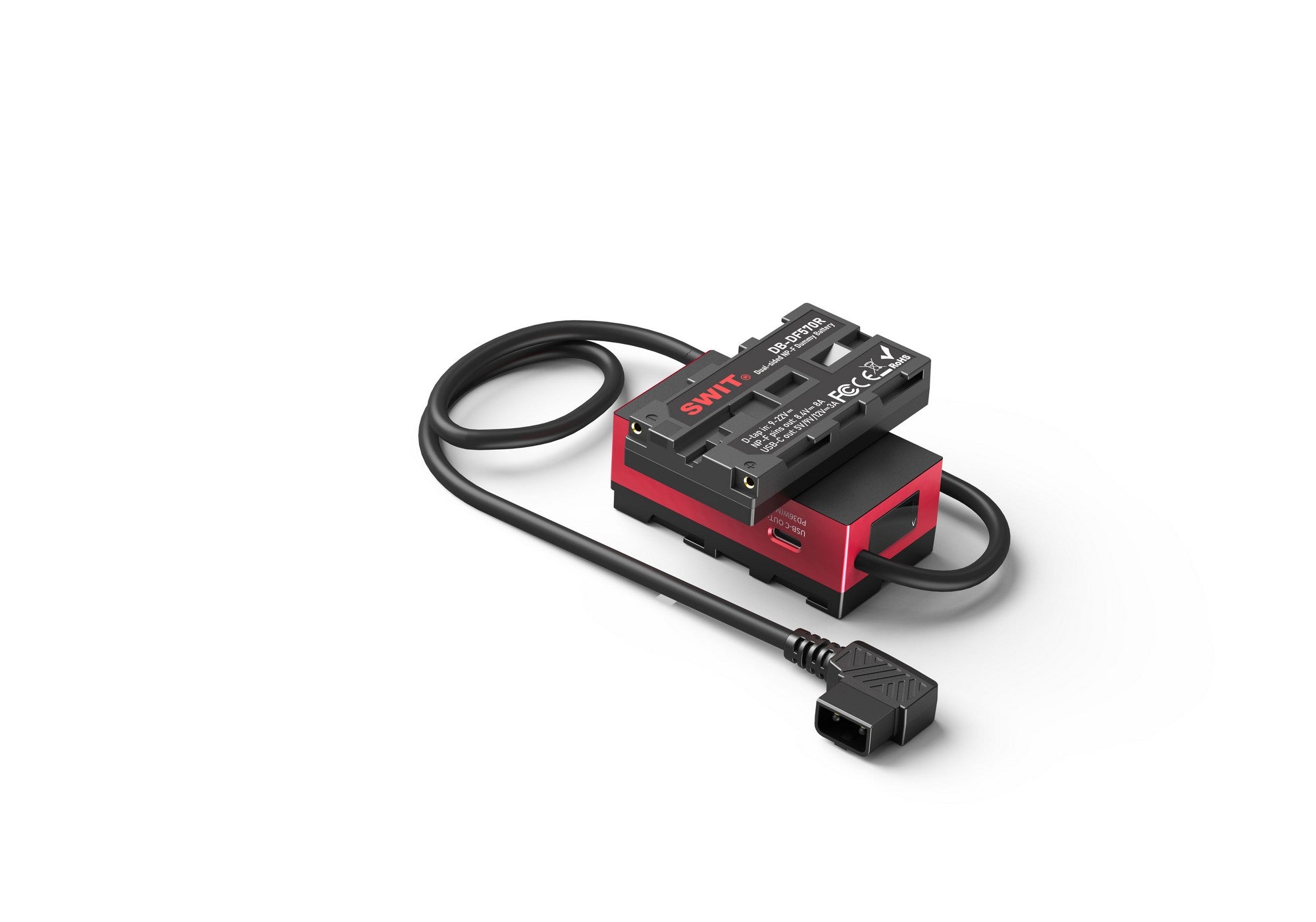 SWIT двустранна въртяща (270°) дъми батерия DB-DF570R с USB-C и D-Tap захранване - за Sony NPF