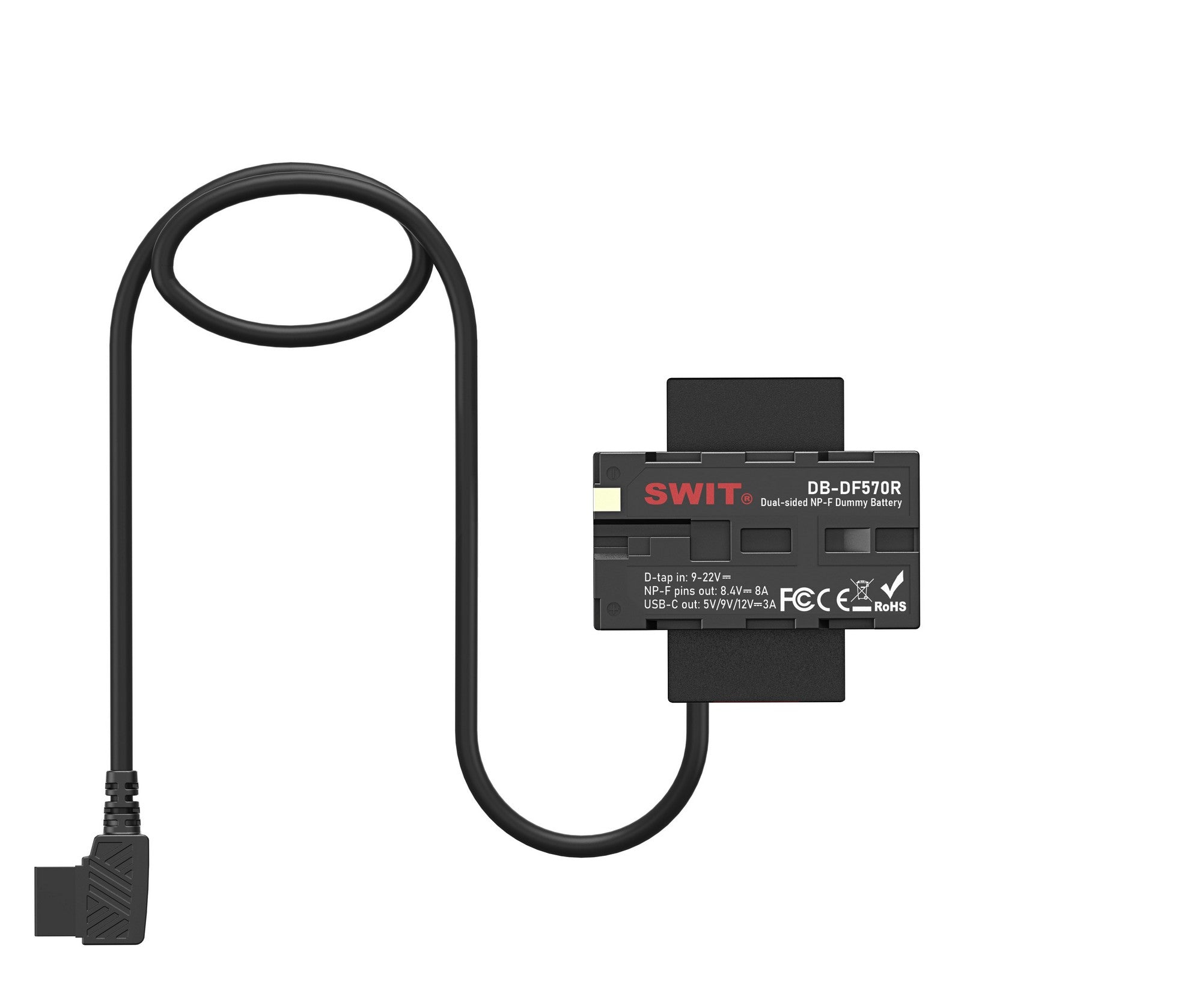SWIT двустранна въртяща (270°) дъми батерия DB-DF570R с USB-C и D-Tap захранване - за Sony NPF
