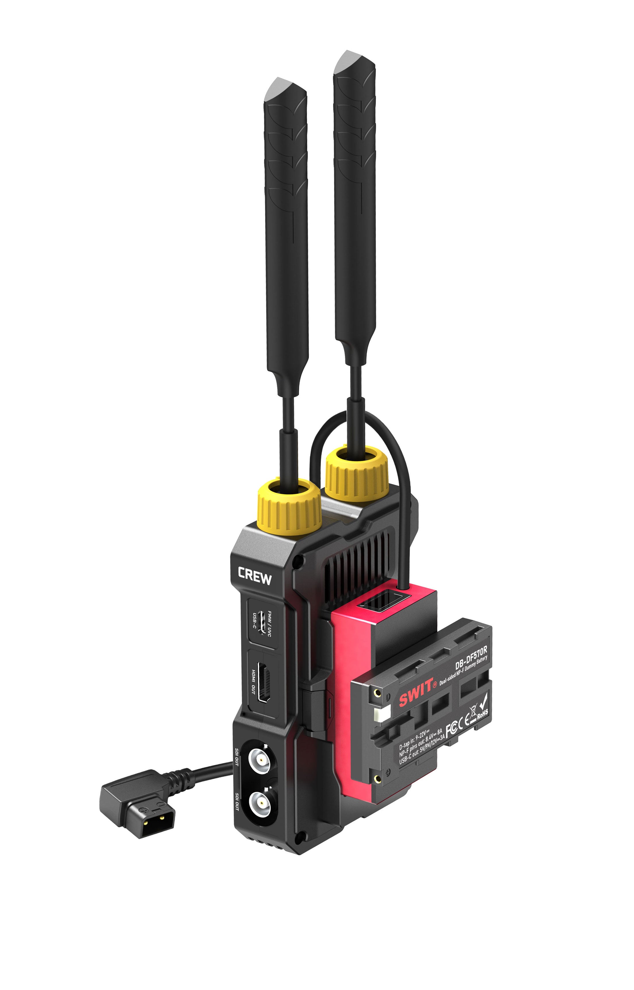 SWIT двустранна въртяща (270°) дъми батерия DB-DF570R с USB-C и D-Tap захранване - за Sony NPF