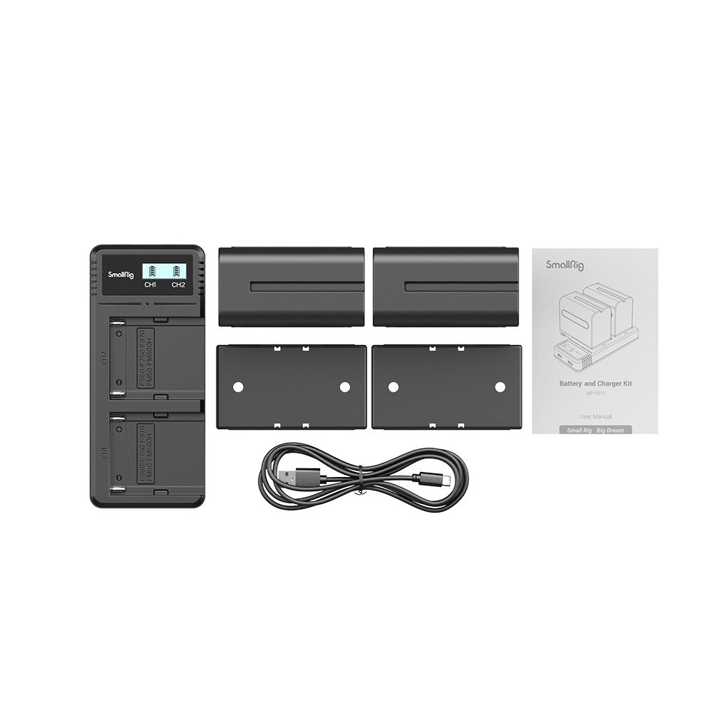 Комплект две батерии SmallRig NP-F970 и зарядно