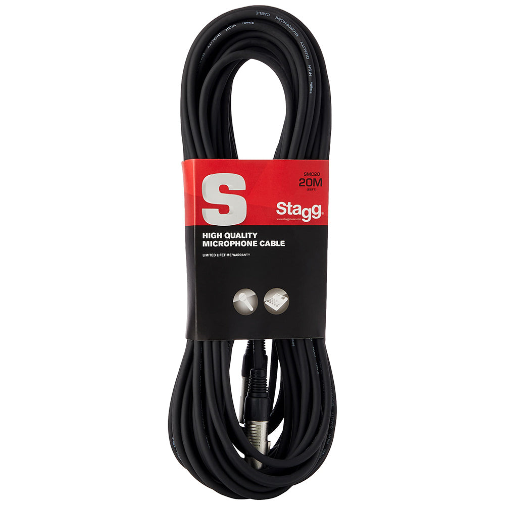 Кабел Stagg SMC20 BL XLR женски към XLR мъжки 20m