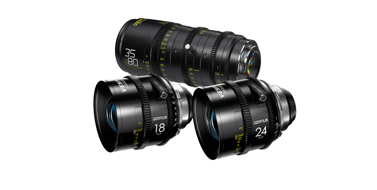 DZOFILM Catta Ace 35-80mm & Vespid Prime 2 18mm, 24mm (Education Promo Set, Metric)