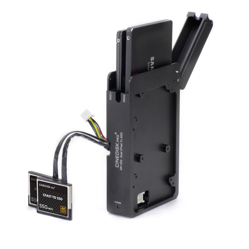 CINEDISKPRO DP-100 DUAL CFAST 2.0 TO SSD ADAPTER FOR URSA MINI PRO, 4K, 4.6K