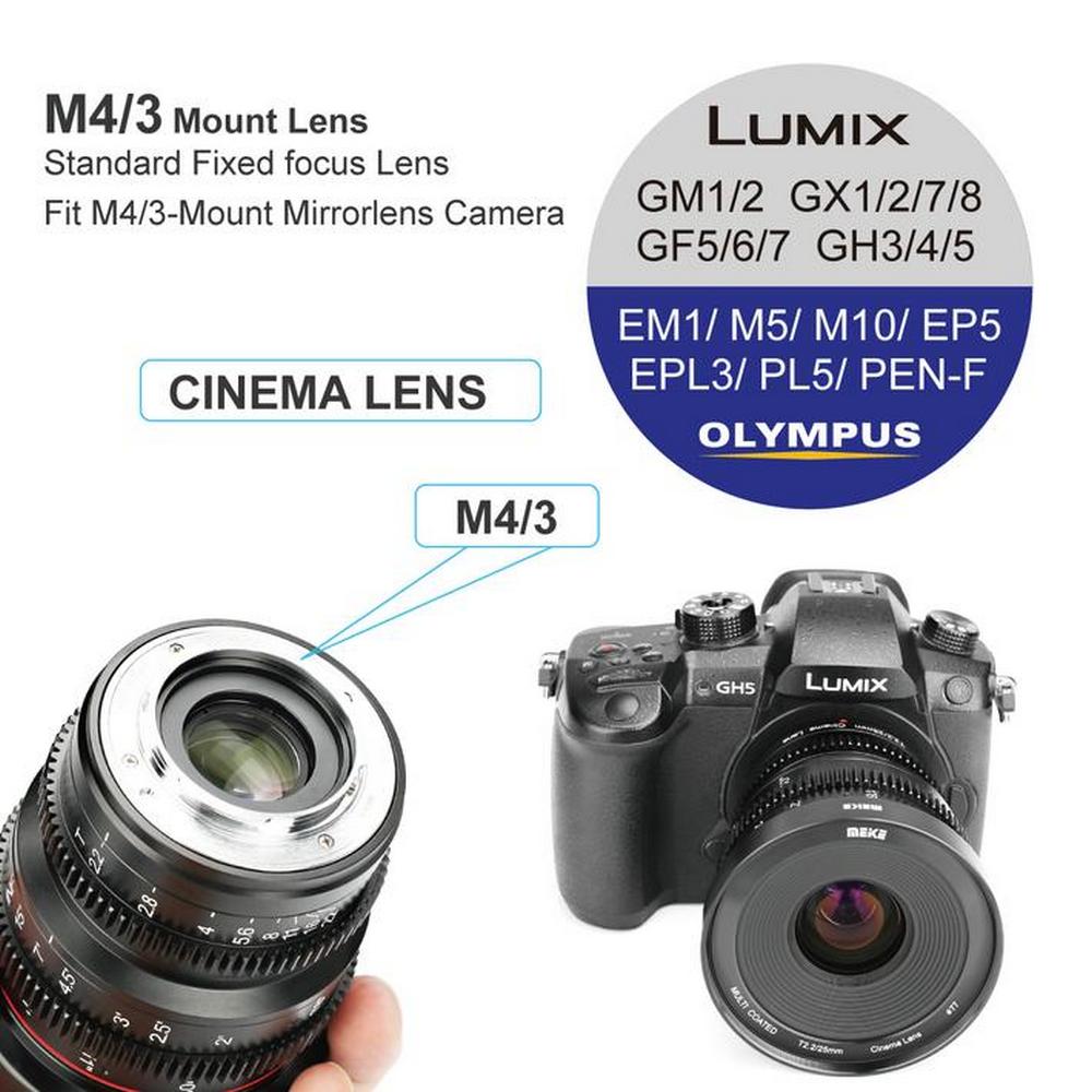 Meike Cine Lens 25mm T2.2 for MFT