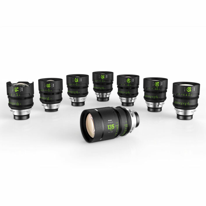 Комплект обективи NiSi Cine Lens Athena Prime 14/18/25/35/40/50/85/135mm ARRI PL 8 обектива с куфар