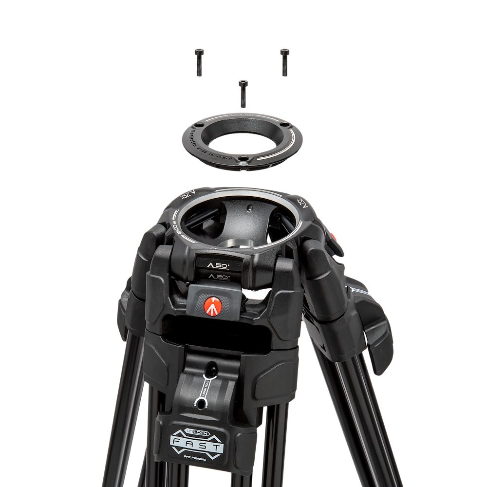 Видео статив кит Manfrotto с глава 509 FAST и двойни бързо разпъващи алуминиеви крака 645 - среден паяк 5г. гаранция