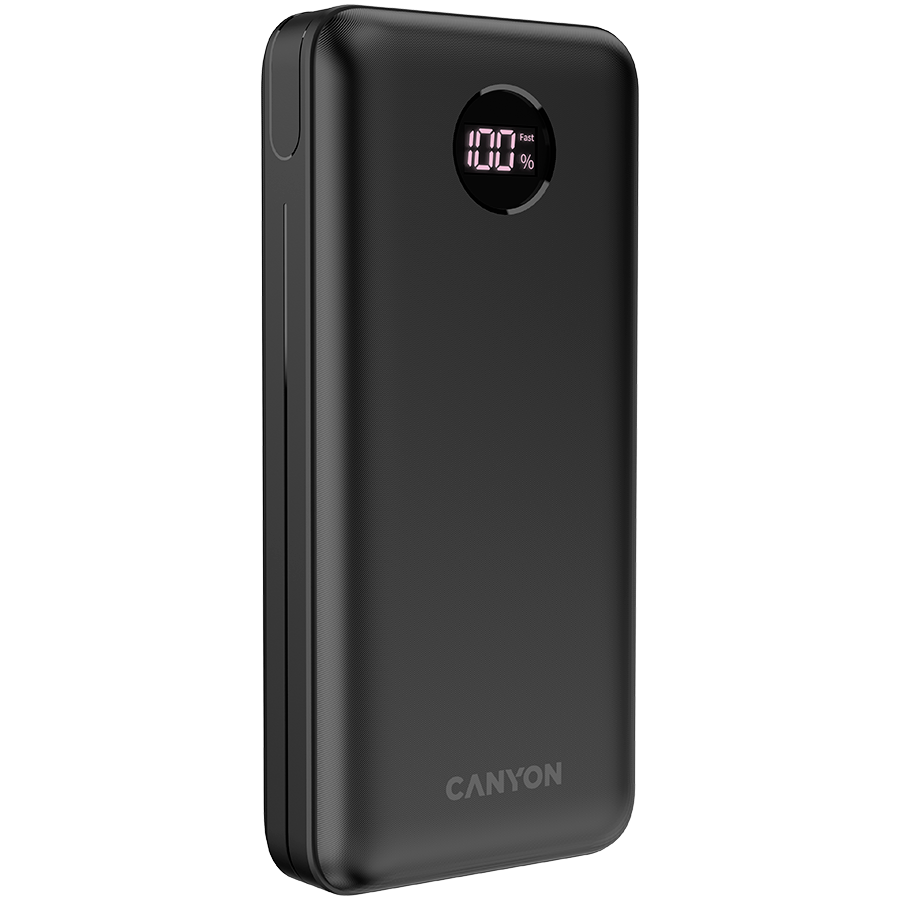 CANYON външна батерия PB-2002 LED 20000 mAh PD 20W QC 3.0 Black