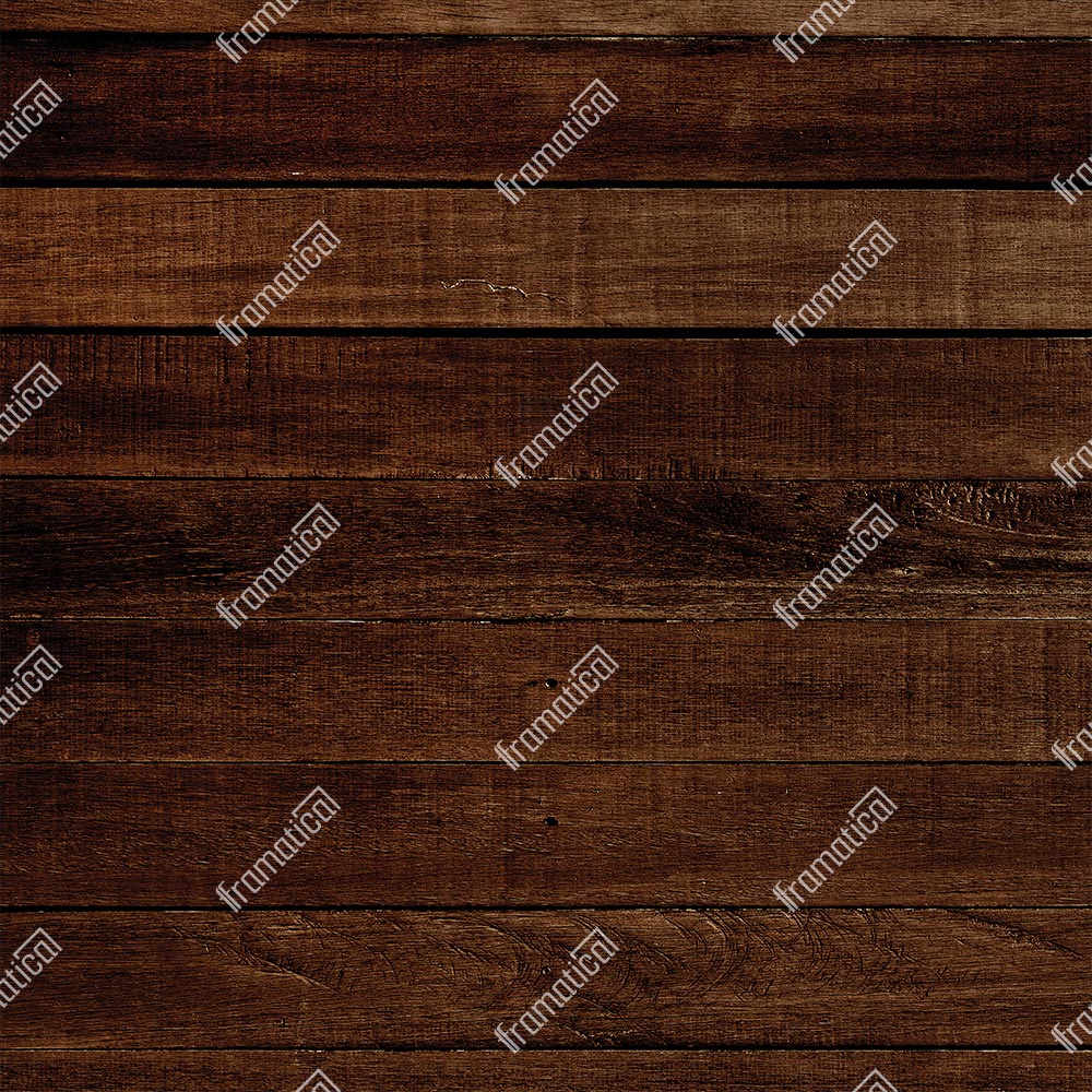 Dark Rustic Wood Horizontal Plank Mat Floor - 3.00m x 1.50m