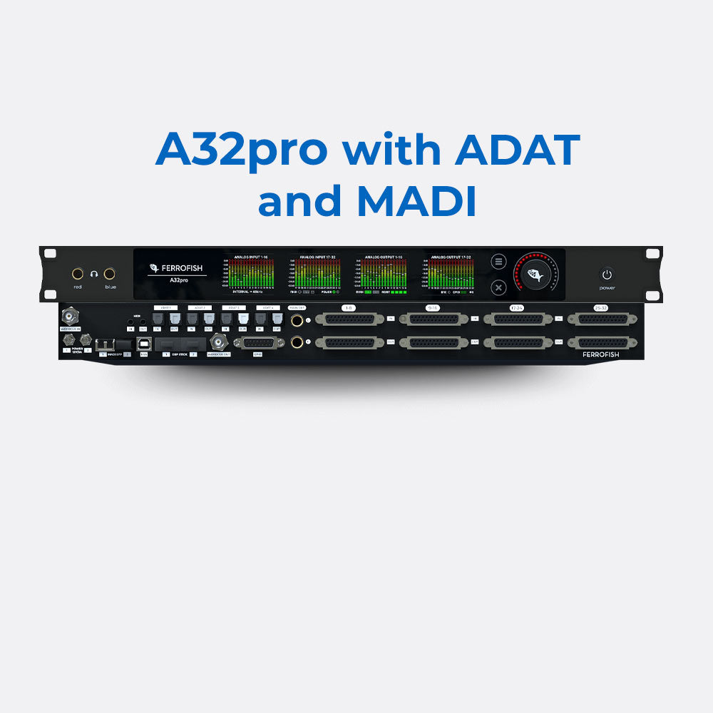 Ferrofish A32pro DSM Dante Converter, 1x SFP Singlemode Module installed
