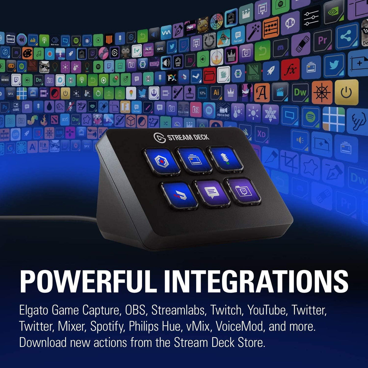 Контролер Elgato Stream Deck Mini, 6 LCD бутона, Черен