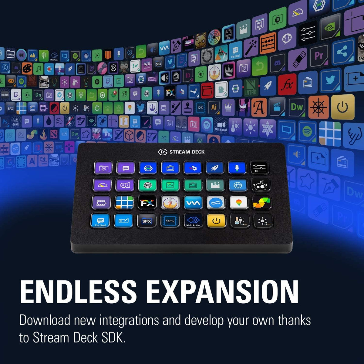 Elgato Stream Deck controller, 32 LCD buttons, black