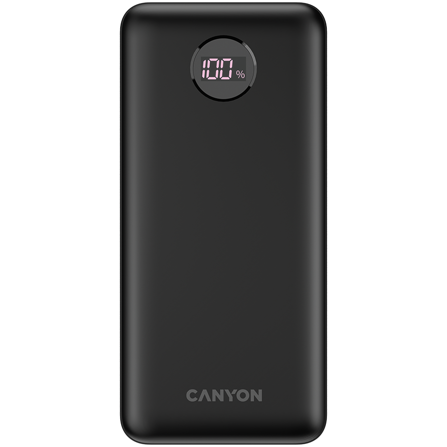 CANYON външна батерия PB-2002 LED 20000 mAh PD 20W QC 3.0 Black