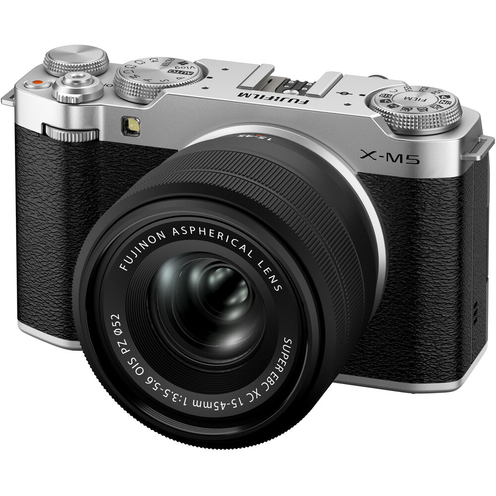Фотоапарат Fujifilm X-M5 с обектив XC 15-45mm f/3.5-5.6 (Сребърен)