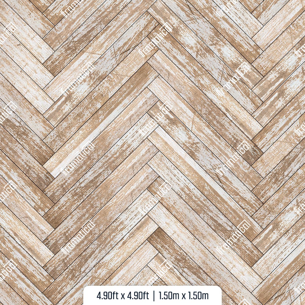 Подова подложка - Rustic Herringbone Wood - 1.50m x 1.50m