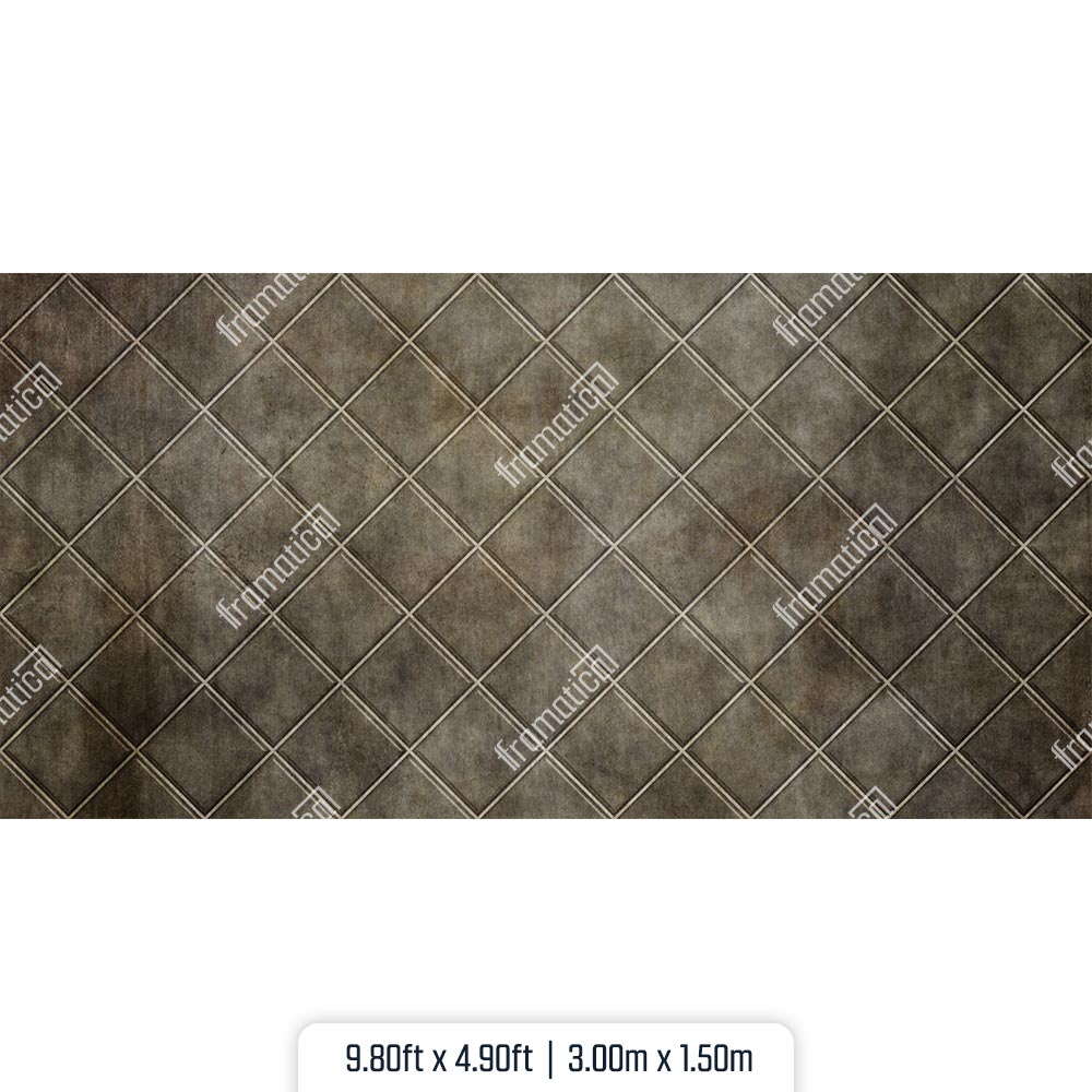 Brown Rustic Tile Mat Floor - 3.00m x 1.50m