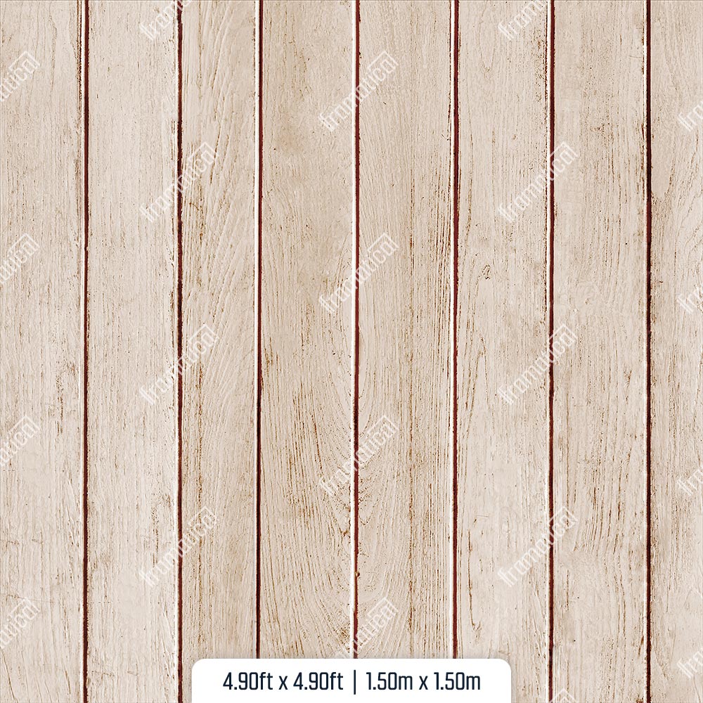 Light Beige Vertical Wood Mat Floor - 1.50m x 1.50m