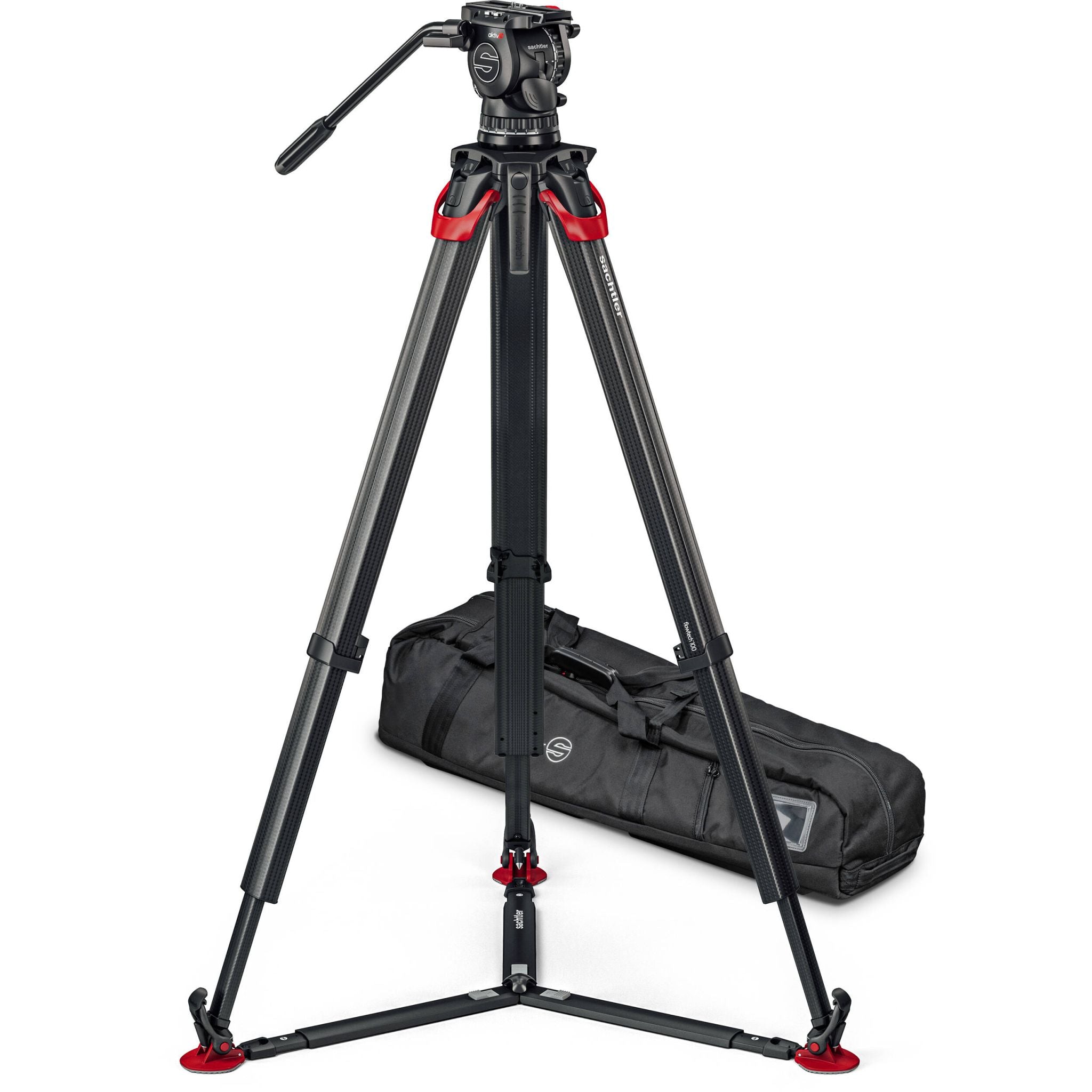 Видео статив Sachtler aktiv10 Flowtech 100 GS Карбонов комплект със система за бързо разпъване