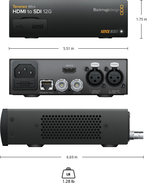 Blackmagic Design Teranex Mini - HDMI to SDI 12G