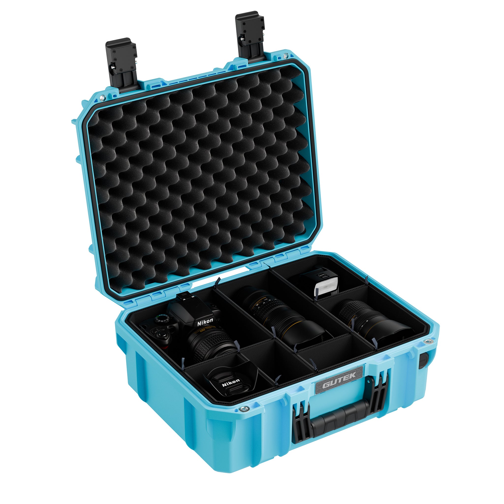 Твърд куфар GUTEK Tortoise T-230 Azure Blue - IP67