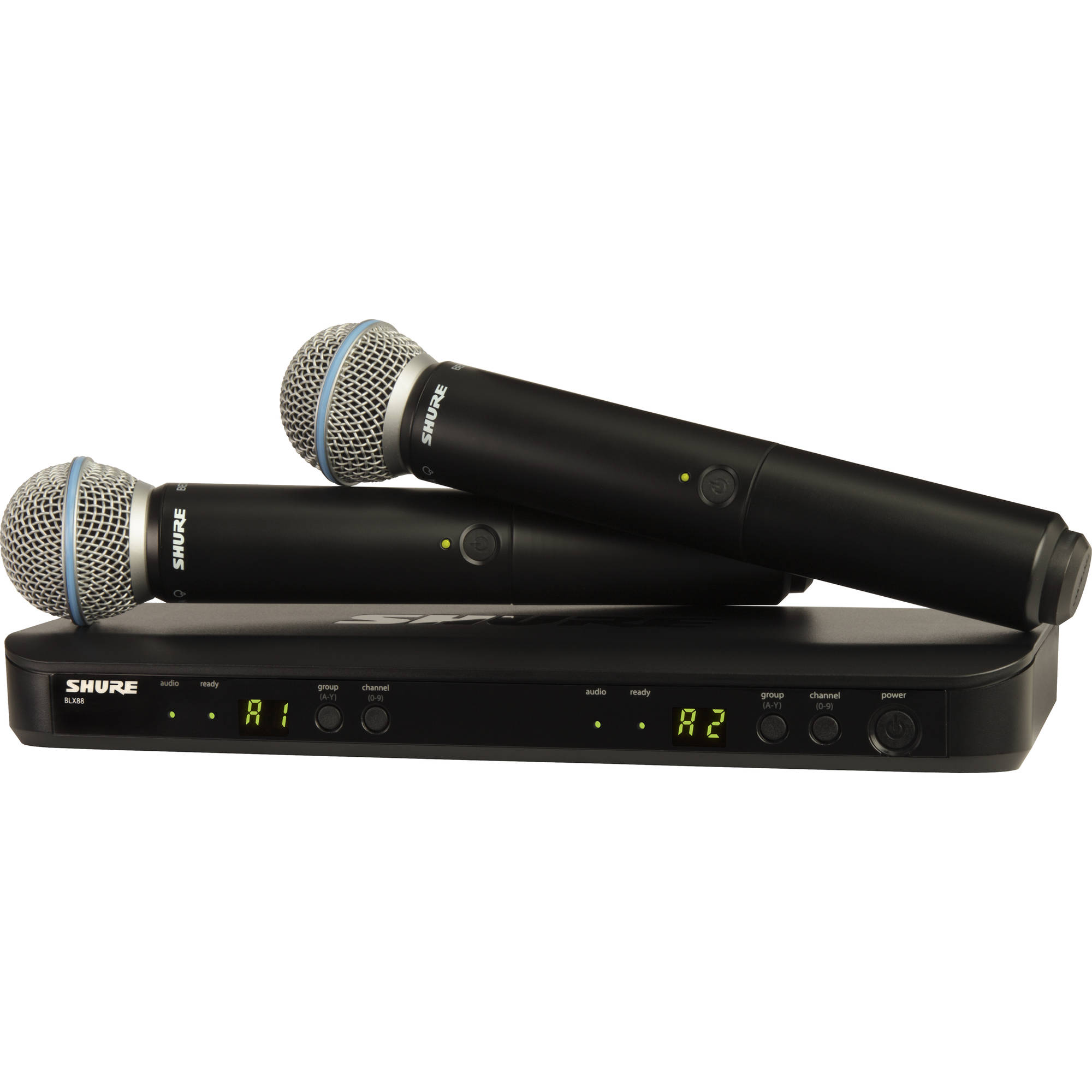 Безжична с-ма Shure BLX288/B58-M17(662 - 686 MHz) - двуканален приемник, два ръчни микрофона Beta 58A