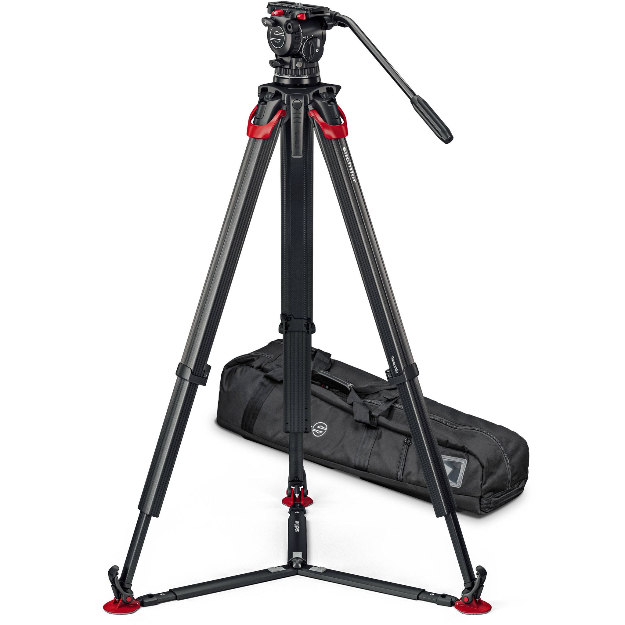Видео статив Sachtler aktiv10 Flowtech 100 GS Карбонов комплект със система за бързо разпъване
