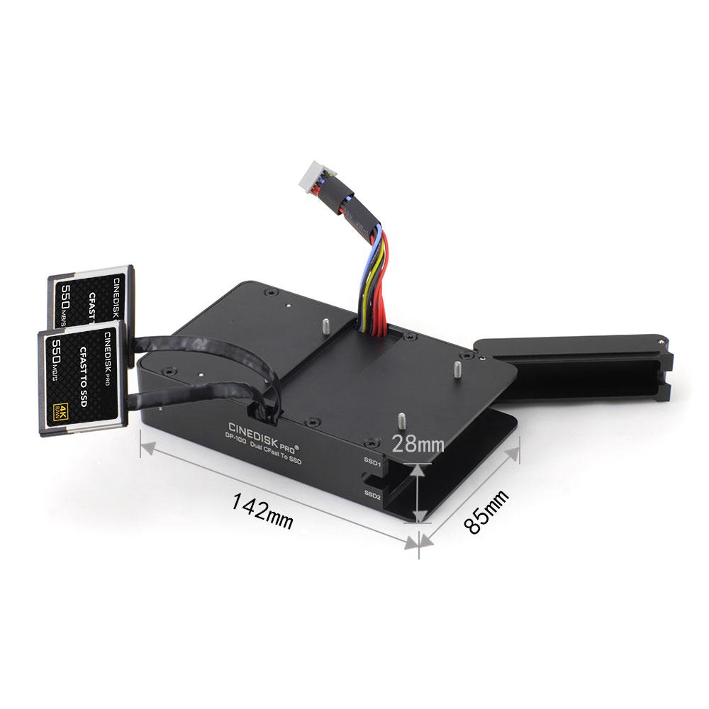 CINEDISKPRO DP-100 DUAL CFAST 2.0 TO SSD ADAPTER FOR URSA MINI PRO, 4K, 4.6K