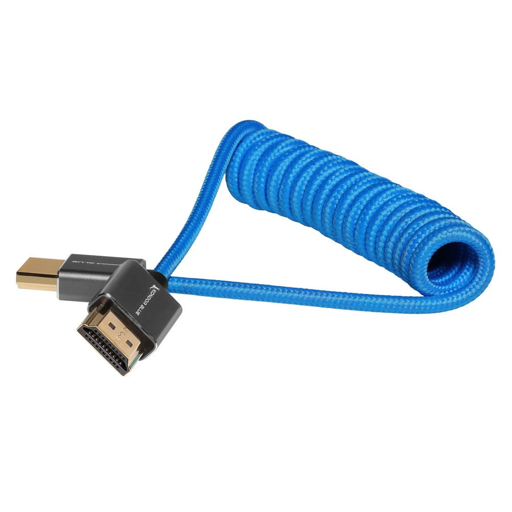 Kondor Blue Full HDMI Cable for On-Camera Monitors 12in-24in Braided Coiled