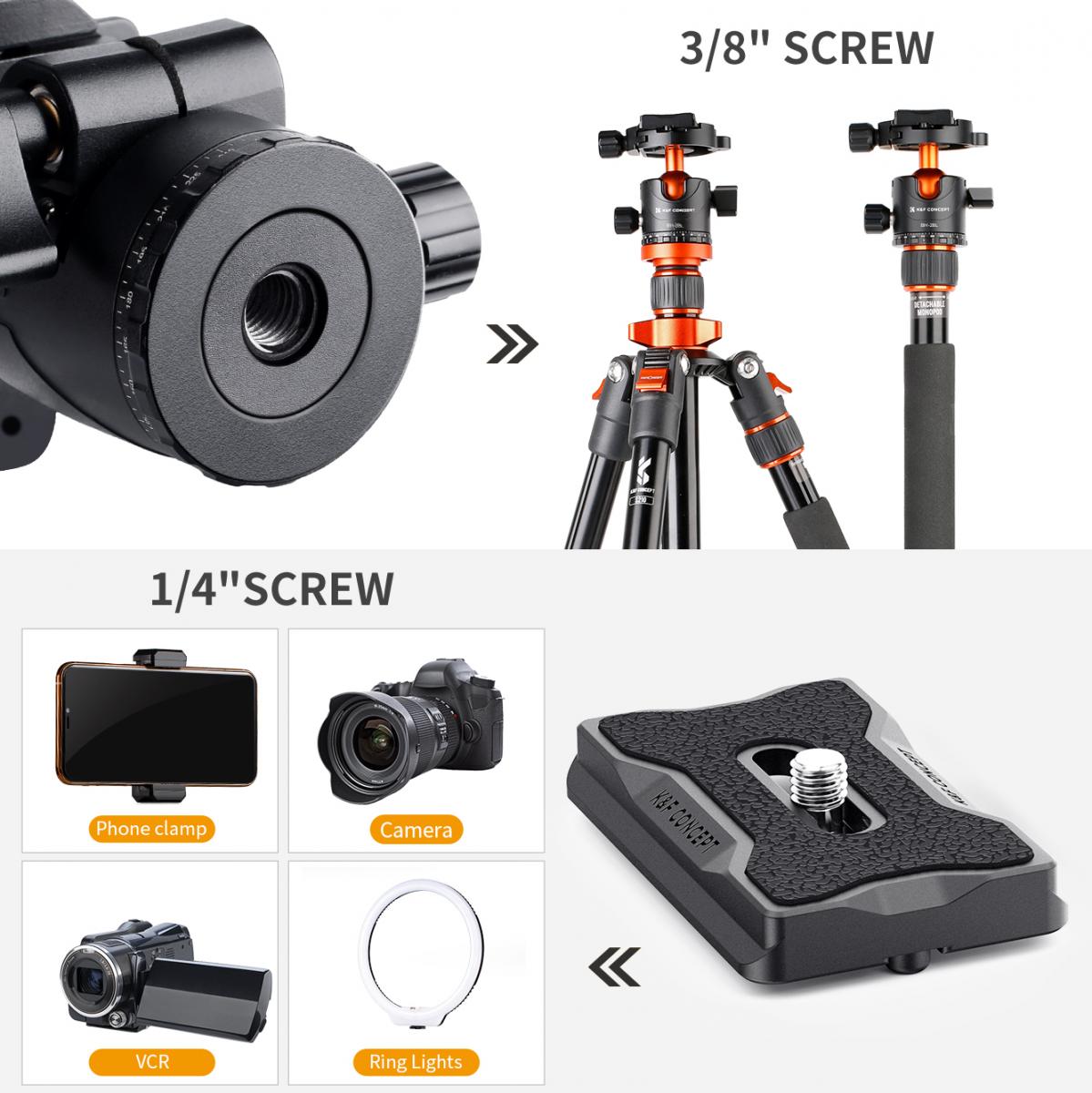 K&F Concept Professional 10 Kg Capacity Tripod Ball Head