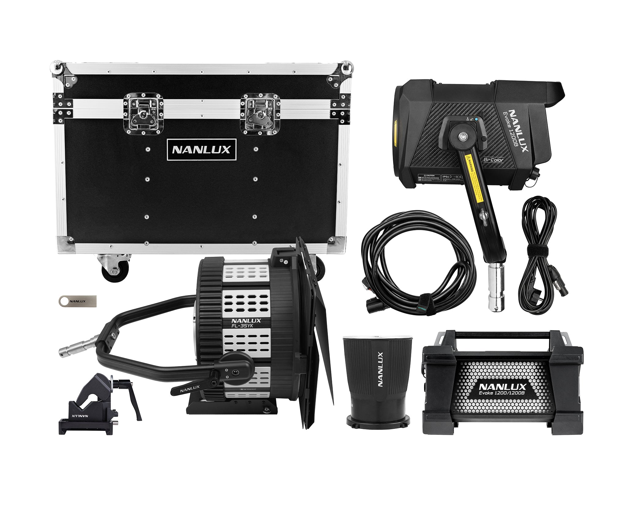 NANLUX Evoke 1200B with FL-35YK Fresnel Lens and Flight Case