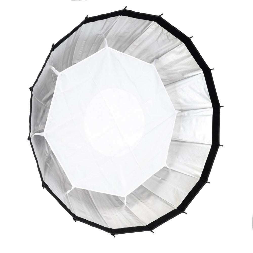 Quick assembled parabolic softbox with grid and gels Dynaphos 120cm