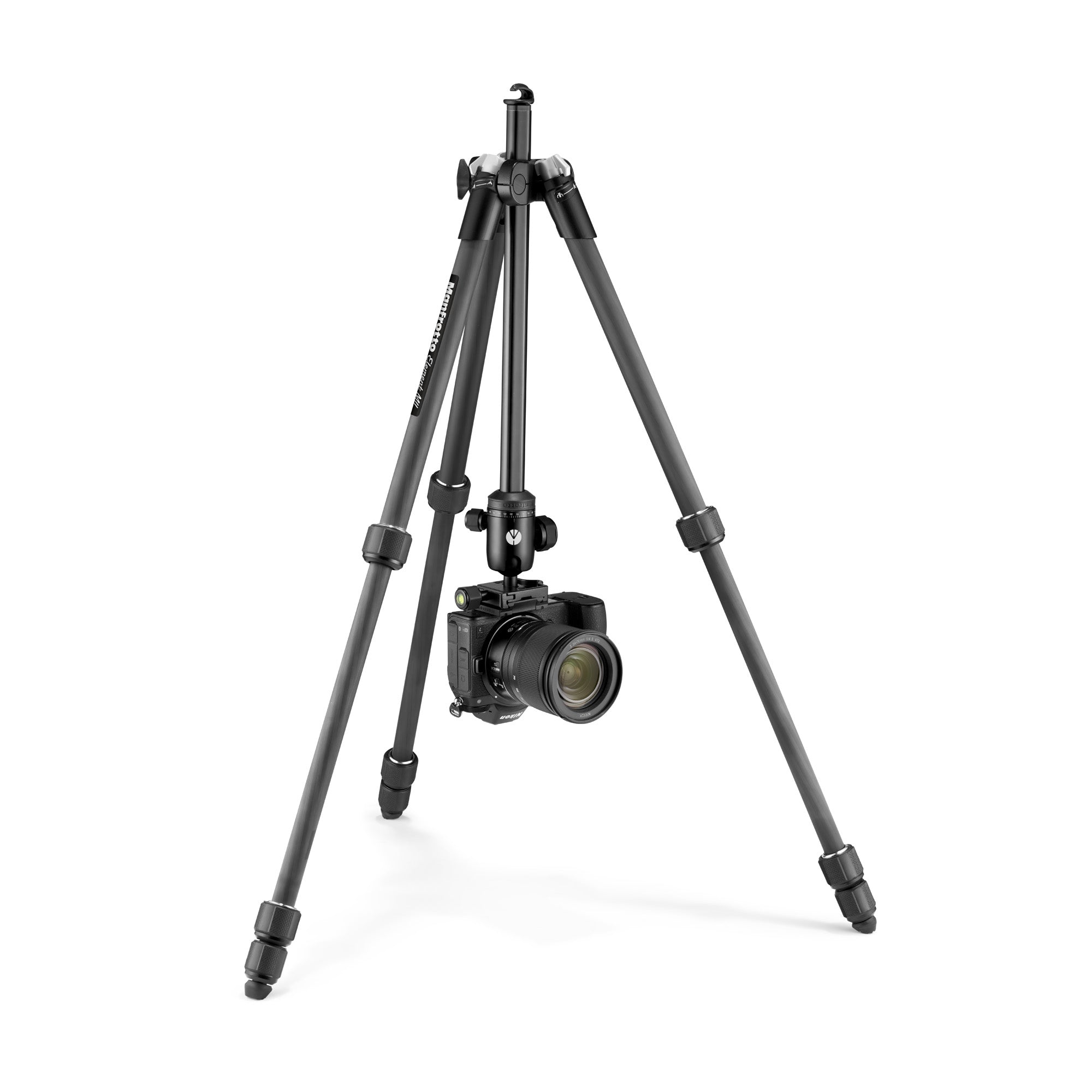 Карбонов туристически статив Manfrotto Element MII MobBT CF BK 4 S BH - с Bluetooth дистанционно - 3г. Години гаранция