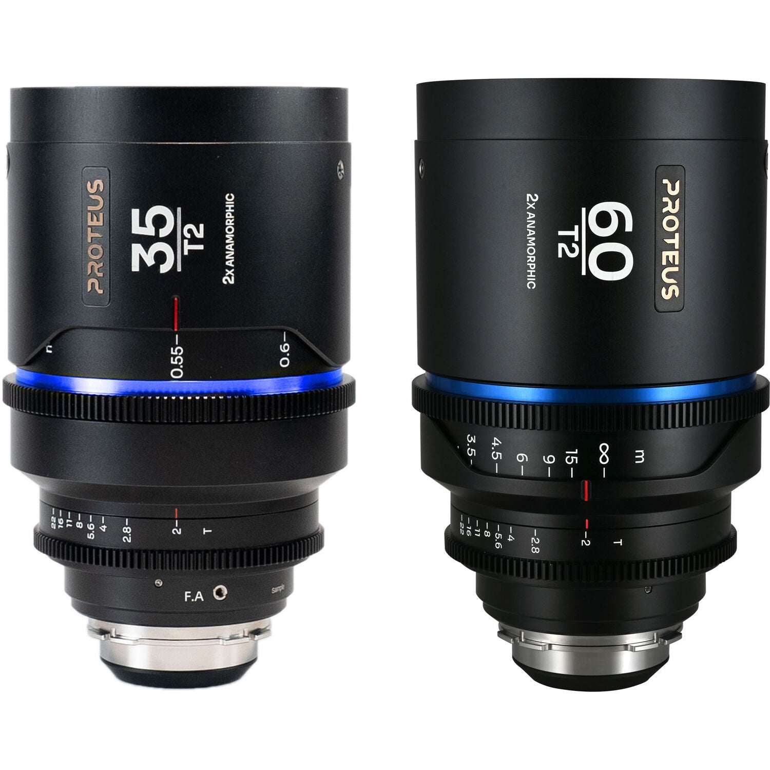 Двоен комплект Laowa Proteus 2X Anamorphic Set A (35mm, 60mm) - син отенък - метров