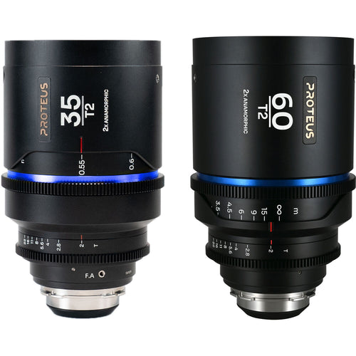 Двоен комплект Laowa Proteus 2X Anamorphic Set A (35mm, 60mm) - син отенък - метров