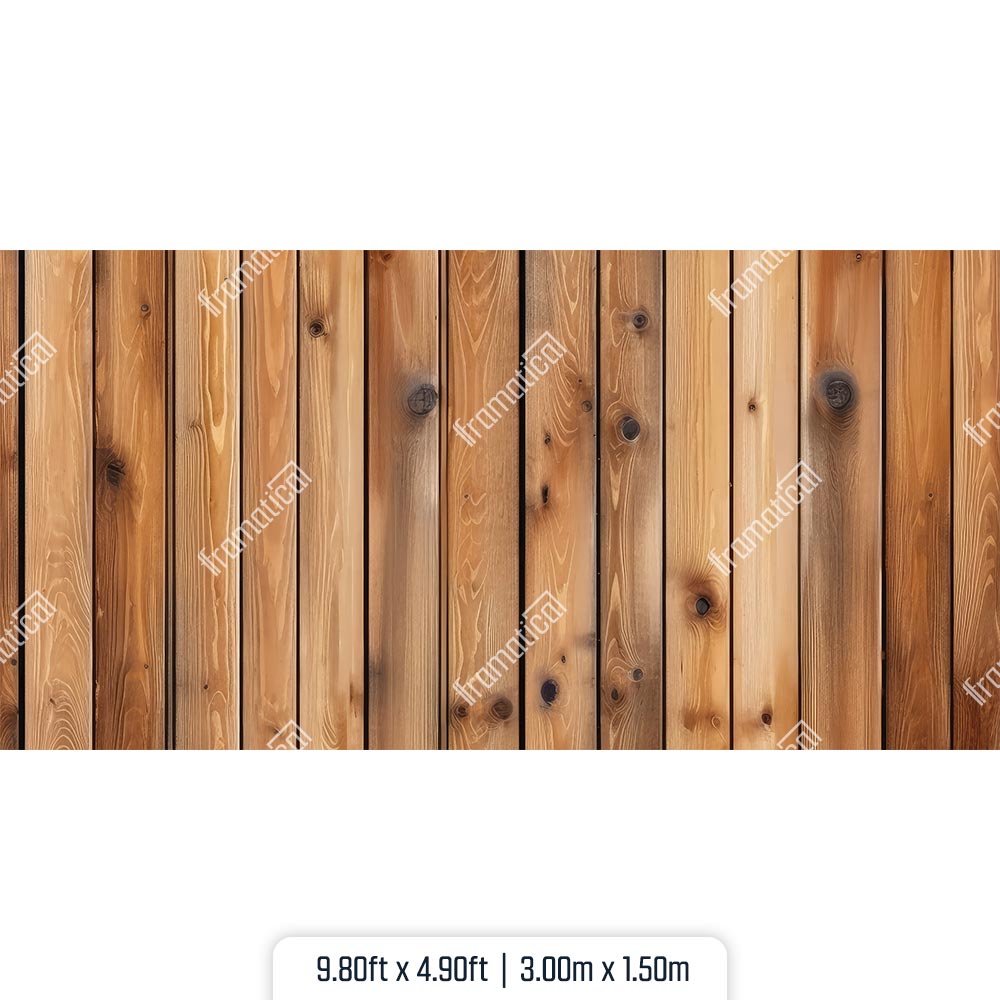 Natural Knotty Pine Vertical Plank Mat Floor - 3.00m x 1.50m