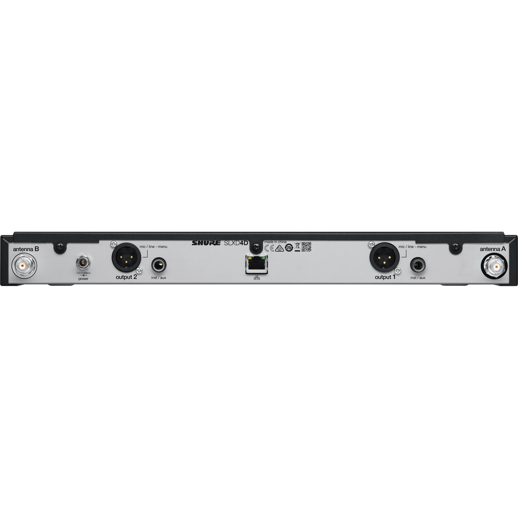Двуканална безжична система Shure SLXD14DE-H56 (518 - 562 MHz) 2бр. предаватели и двуканален приемник