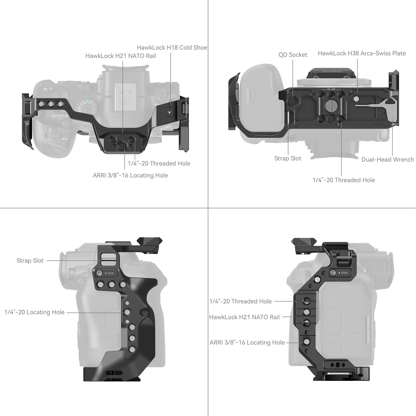 Клетка SmallRig за Canon EOS R6 Mark II 4159B