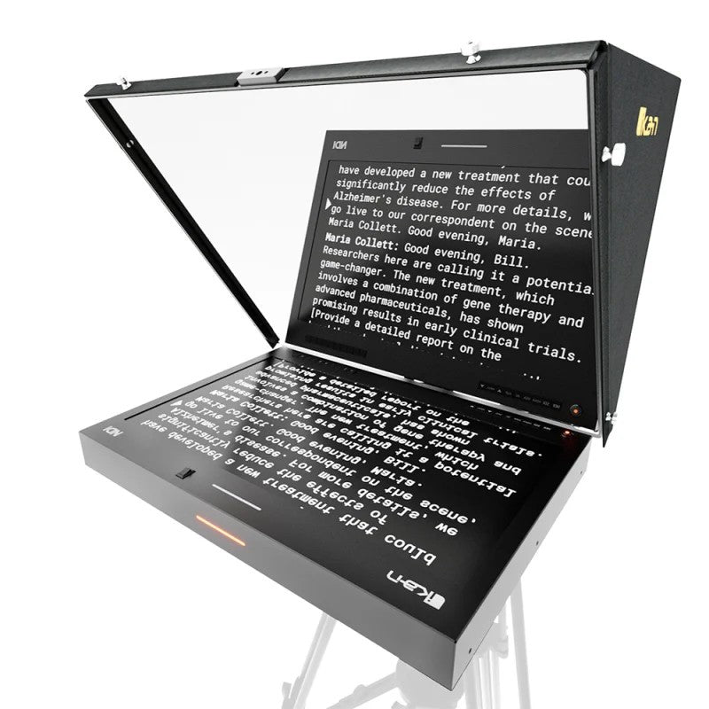 Ikan Aura 19inch POE++ NDI Teleprompter w/ Full NDI Encoding/Decoding & IP Tally Light